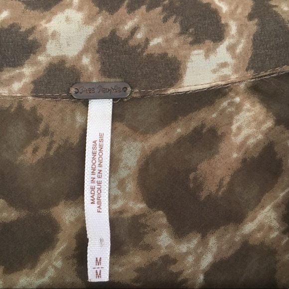 Free People Animal Print Button Down Shirt - Picture 4 of 8